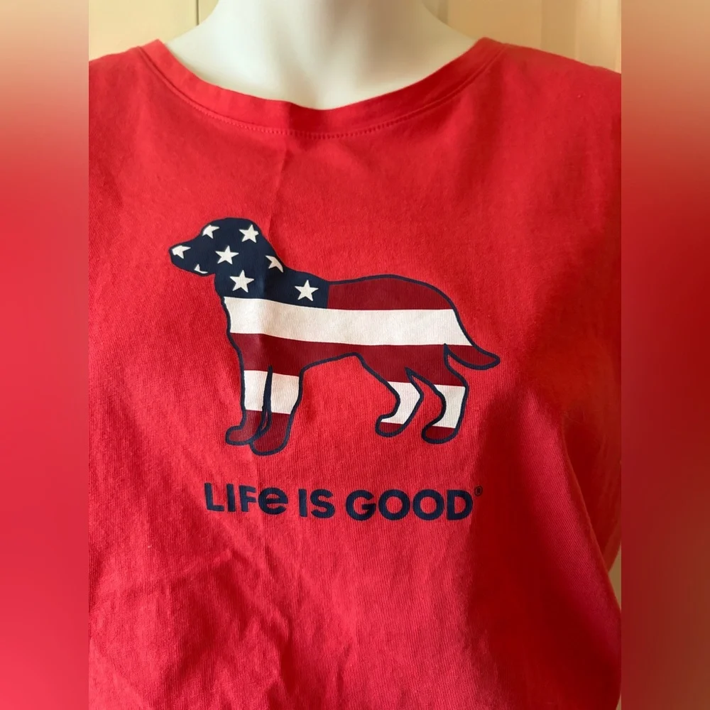 Life Is Good Red Patriotic Tank Top, size xl, by Life is good - Picture 3 of 7